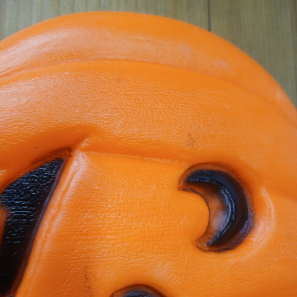 Vintage Blow Mold Jack O Lantern Hanging Halloween Pumpkin Works! 57in cord - Picture 4 of 7